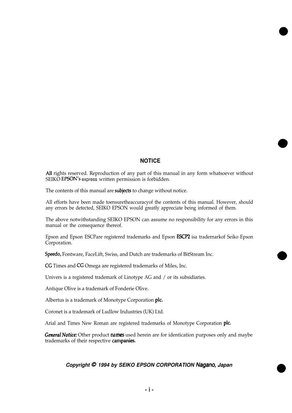 爱普生Epson EPL-9000 Service Manual英文维修手册.pdf_第2页