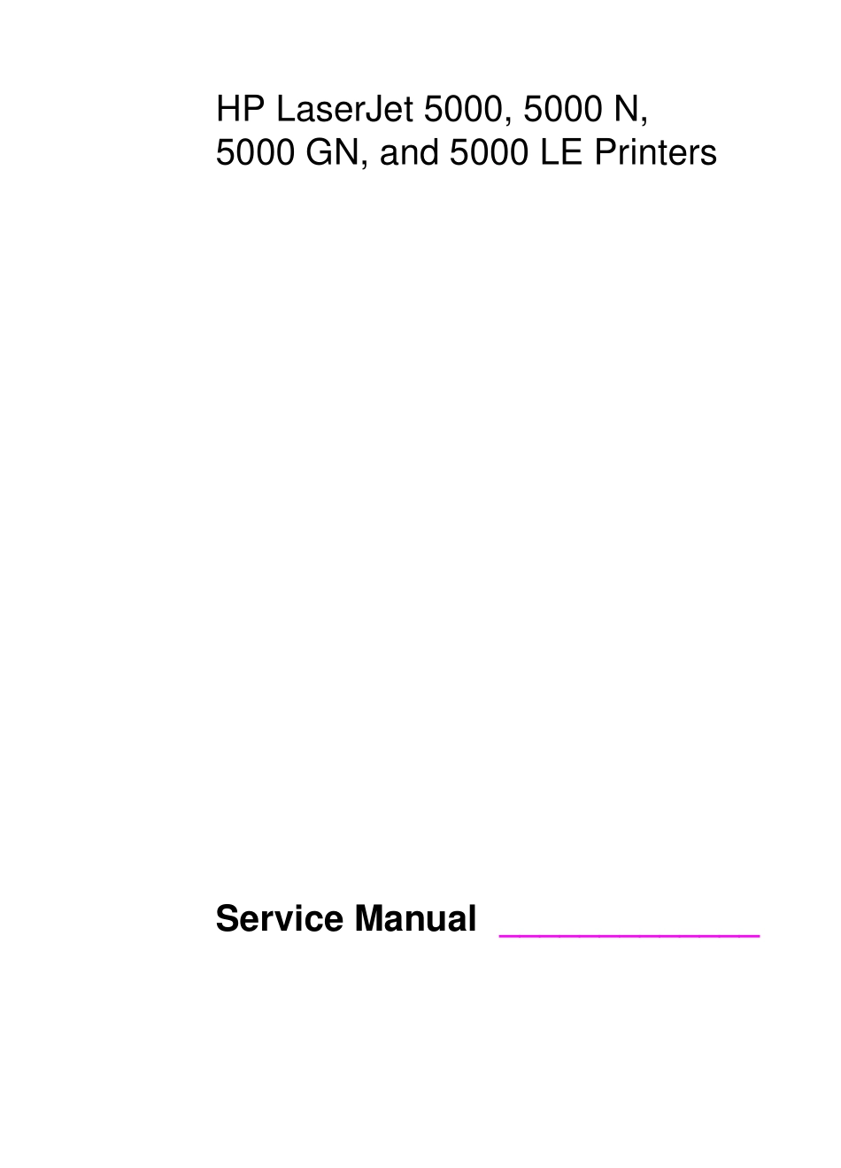 惠普HP LJ5000 维修手册(英文).pdf_第3页