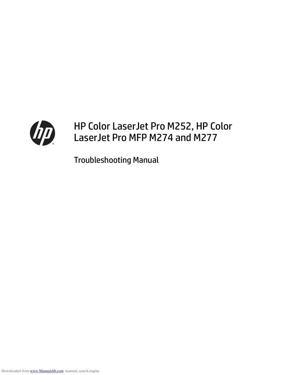 惠普Color Laserjet Pro M252 MFP M274 277 彩色激光机 英文版 故障排除手册.pdf_第3页