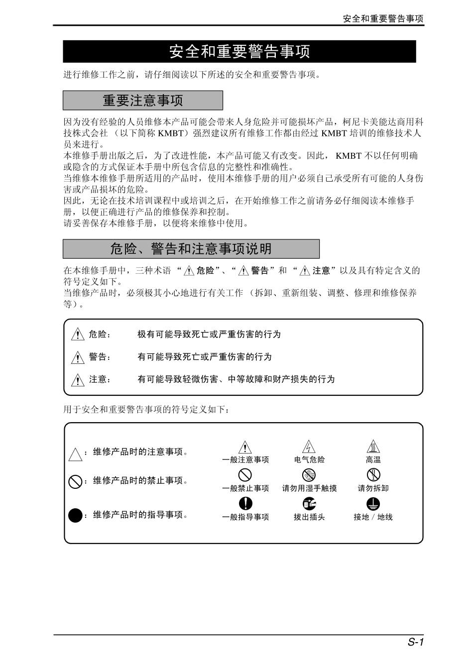 柯美 柯尼卡美能达 bizhub 362 282 7728 黑白复印机中文维修手册.pdf_第3页