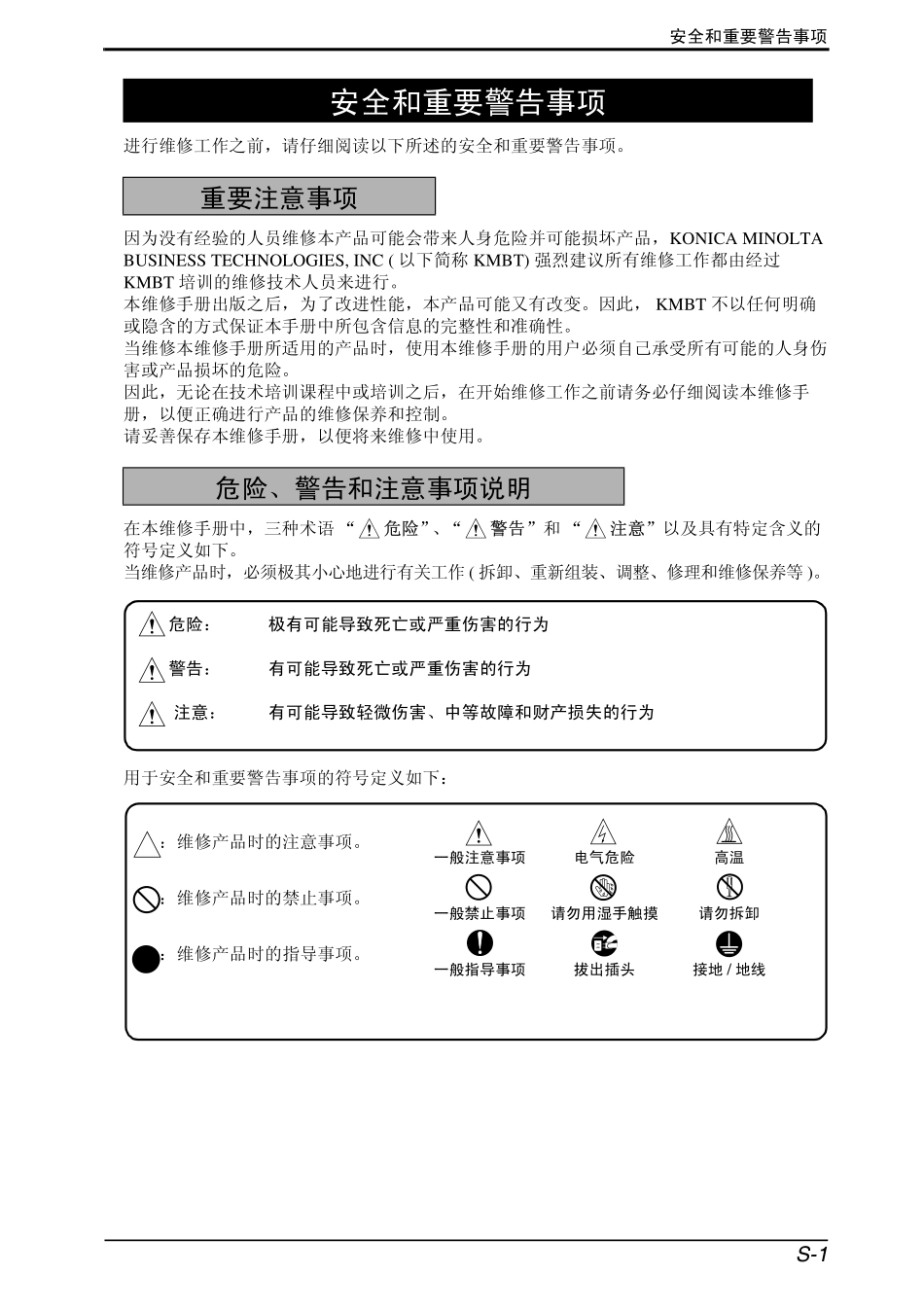 柯美 柯尼卡美能达 bizhub 350现场维修手册.pdf_第3页