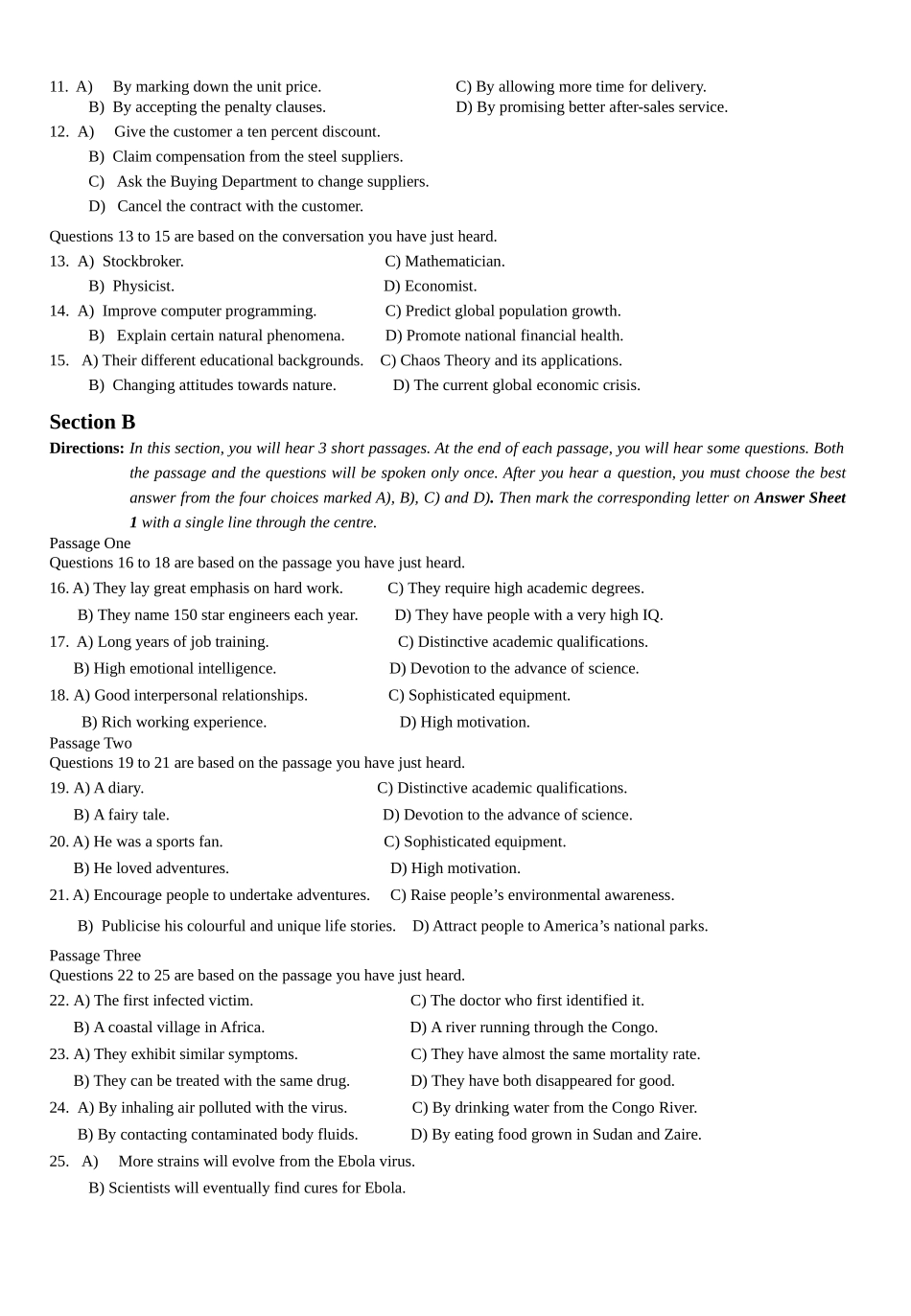 2013年6月六级考试真题(一).doc_第2页