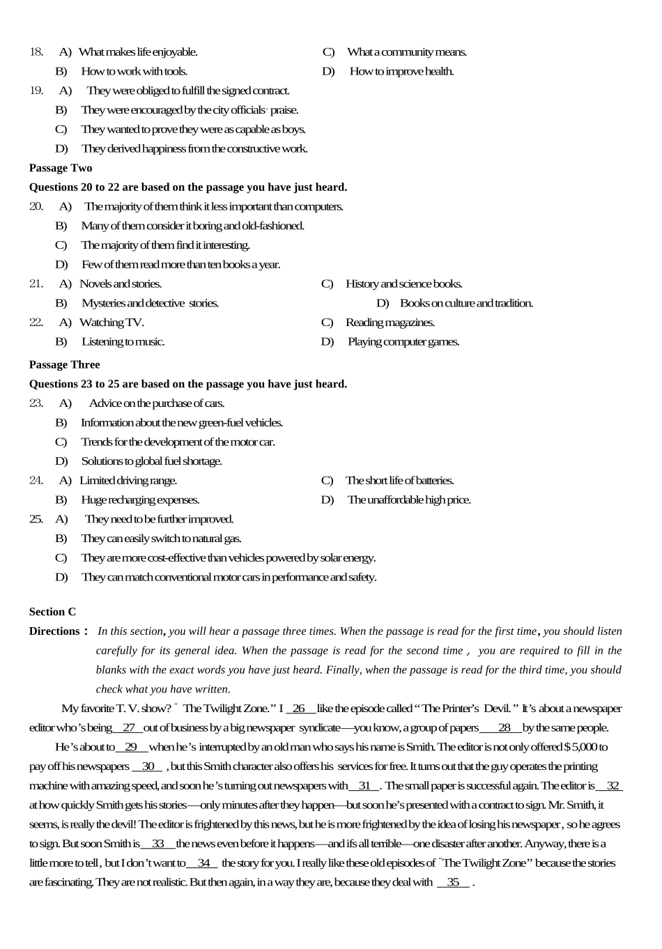 2015年6月年大学英语四级真题（三）.doc_第3页