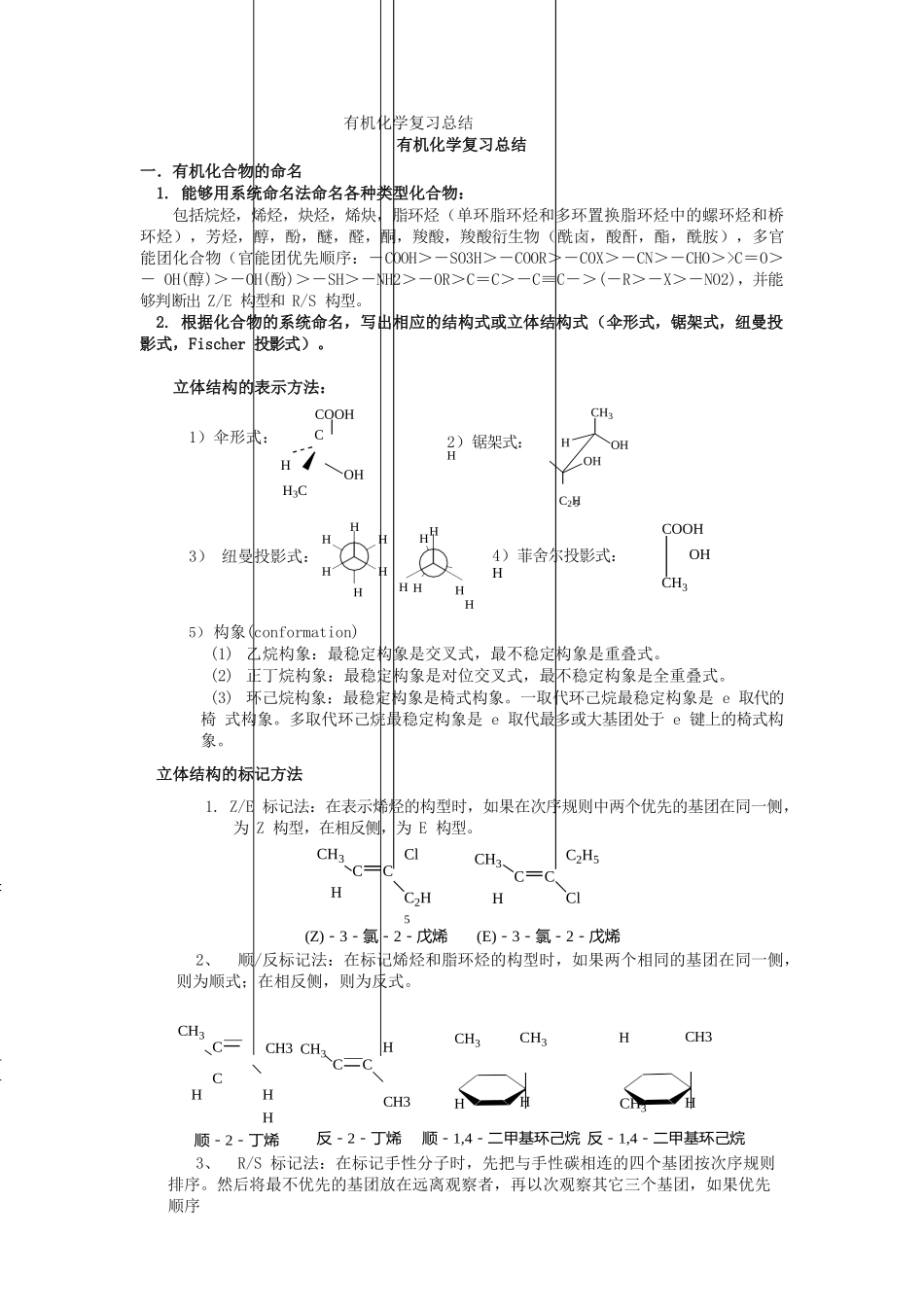大学有机化学复习总结史上最全.docx_第1页