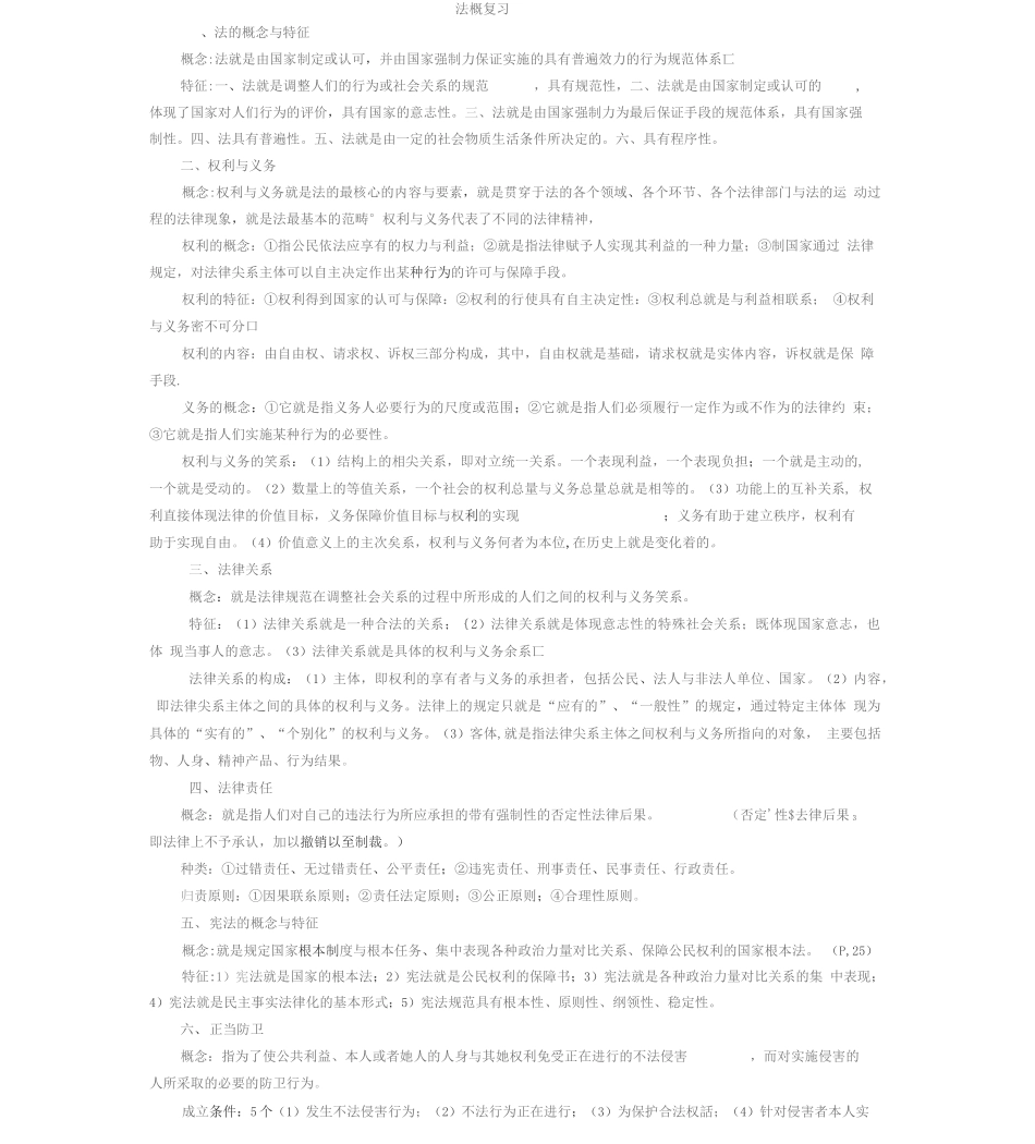 大一期末考试法学概论重点整理.docx_第1页