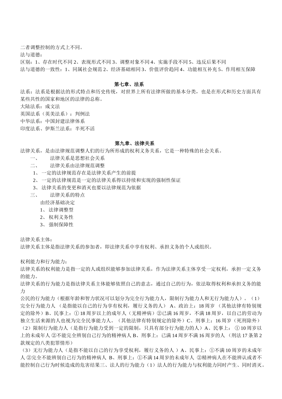 法学导论知识点总结-终极版.doc_第3页