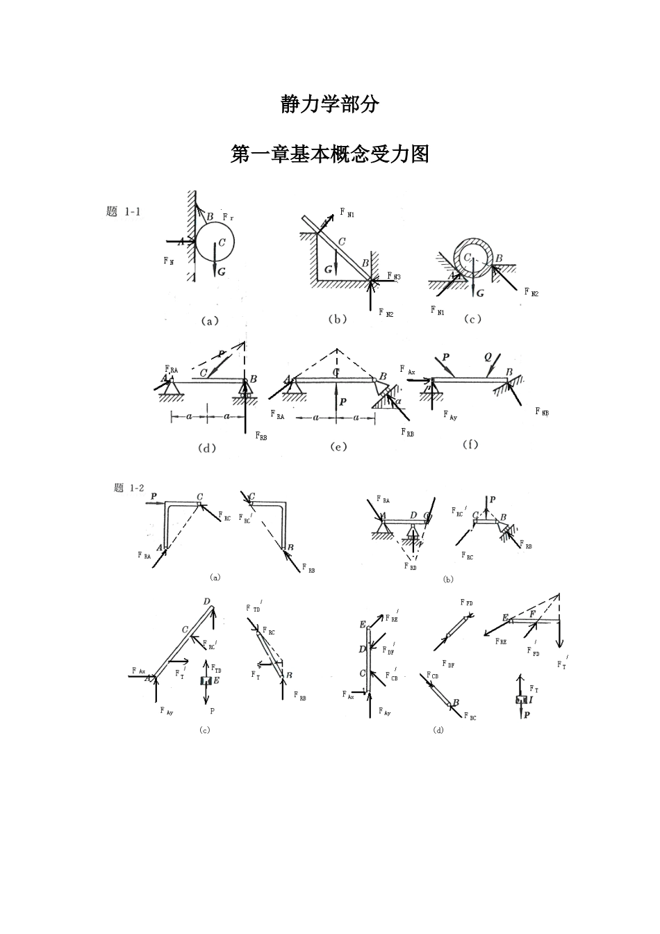 工程力学(静力学与材料力学)第四版习题答案.doc_第1页