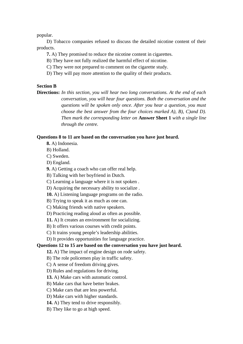 卷二 2016年6月英语四级真题及答案.doc_第2页