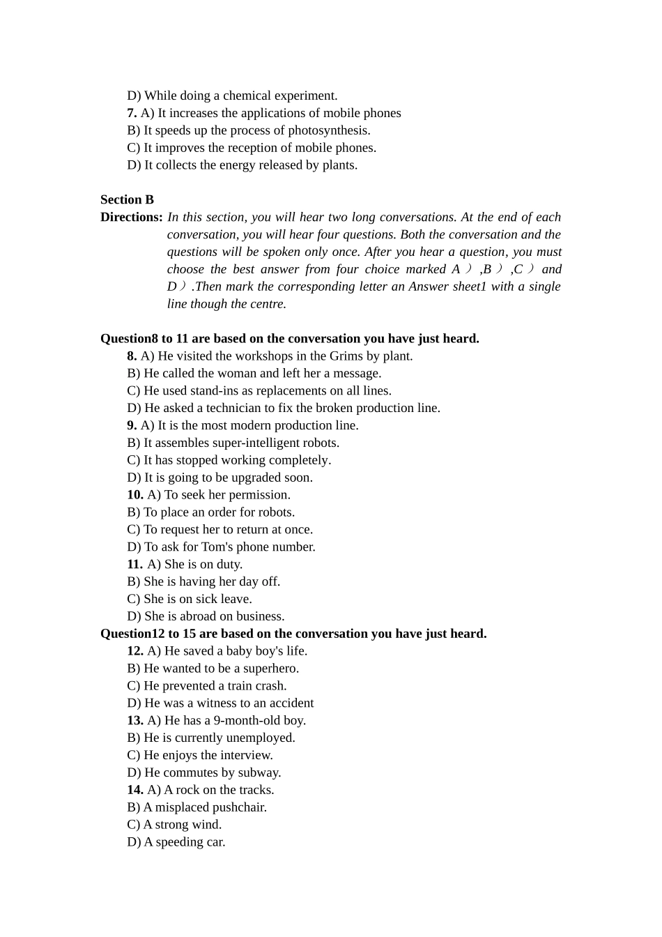 卷二 2016年12月英语四级真题及答案.doc_第2页