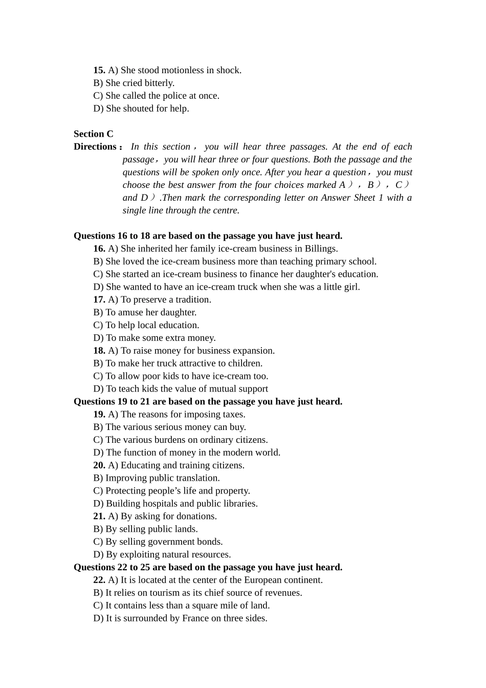 卷二 2016年12月英语四级真题及答案.doc_第3页