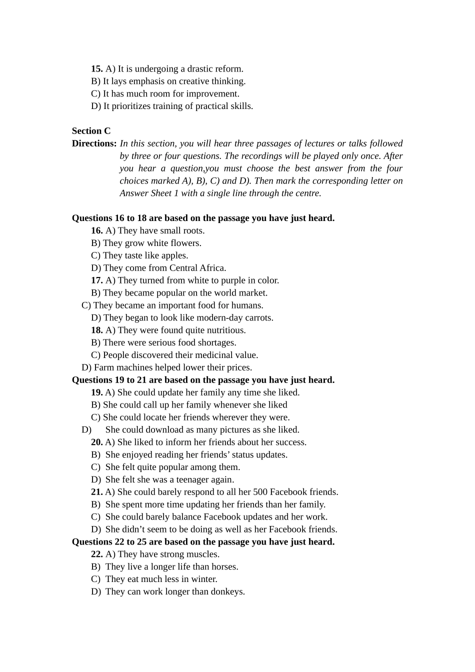 卷二 2017年6月英语四级真题及答案.docx_第3页