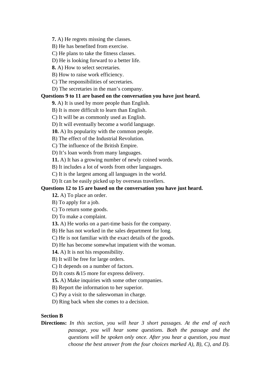 卷一 2015年12月英语四级真题及答案.docx_第2页