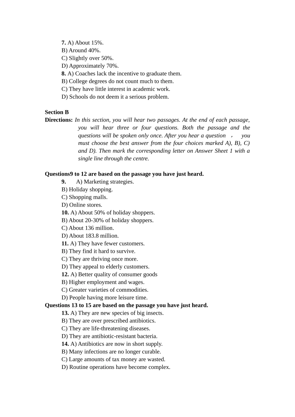 卷一 2017年6月英语六级真题及答案.docx_第2页