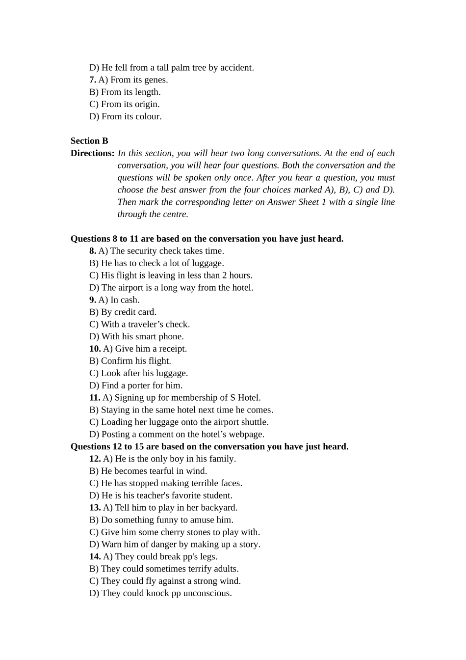 卷一 2017年6月英语四级真题及答案.docx_第2页