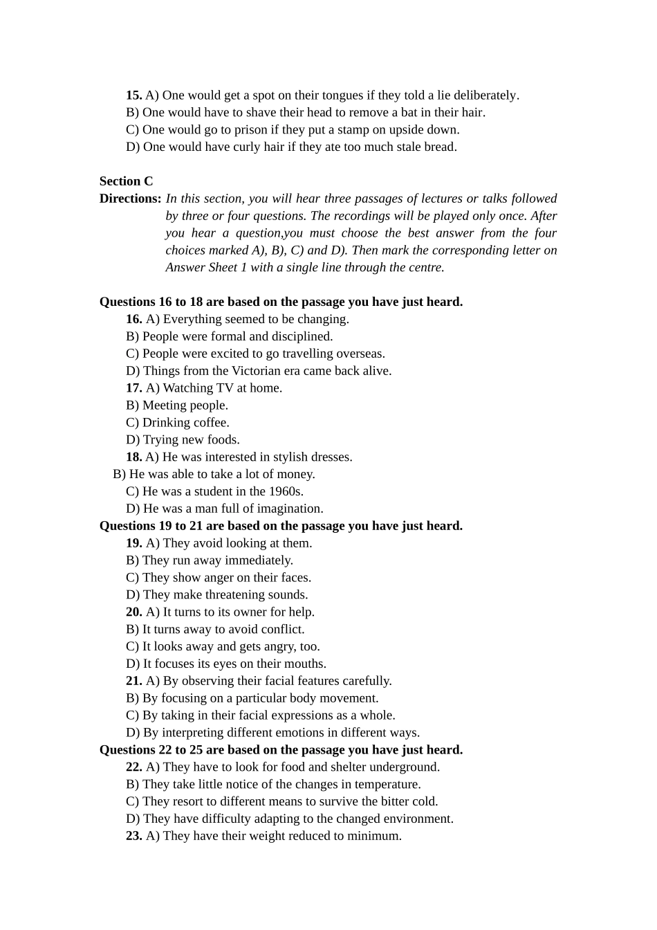 卷一 2017年6月英语四级真题及答案.docx_第3页