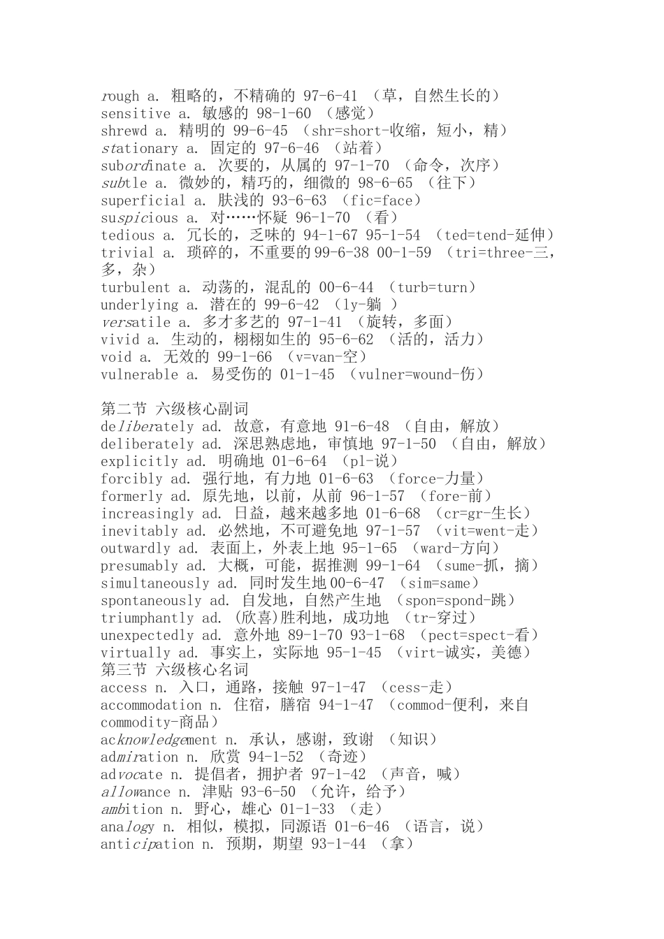 刘一男六级核心词汇完整版.doc_第3页