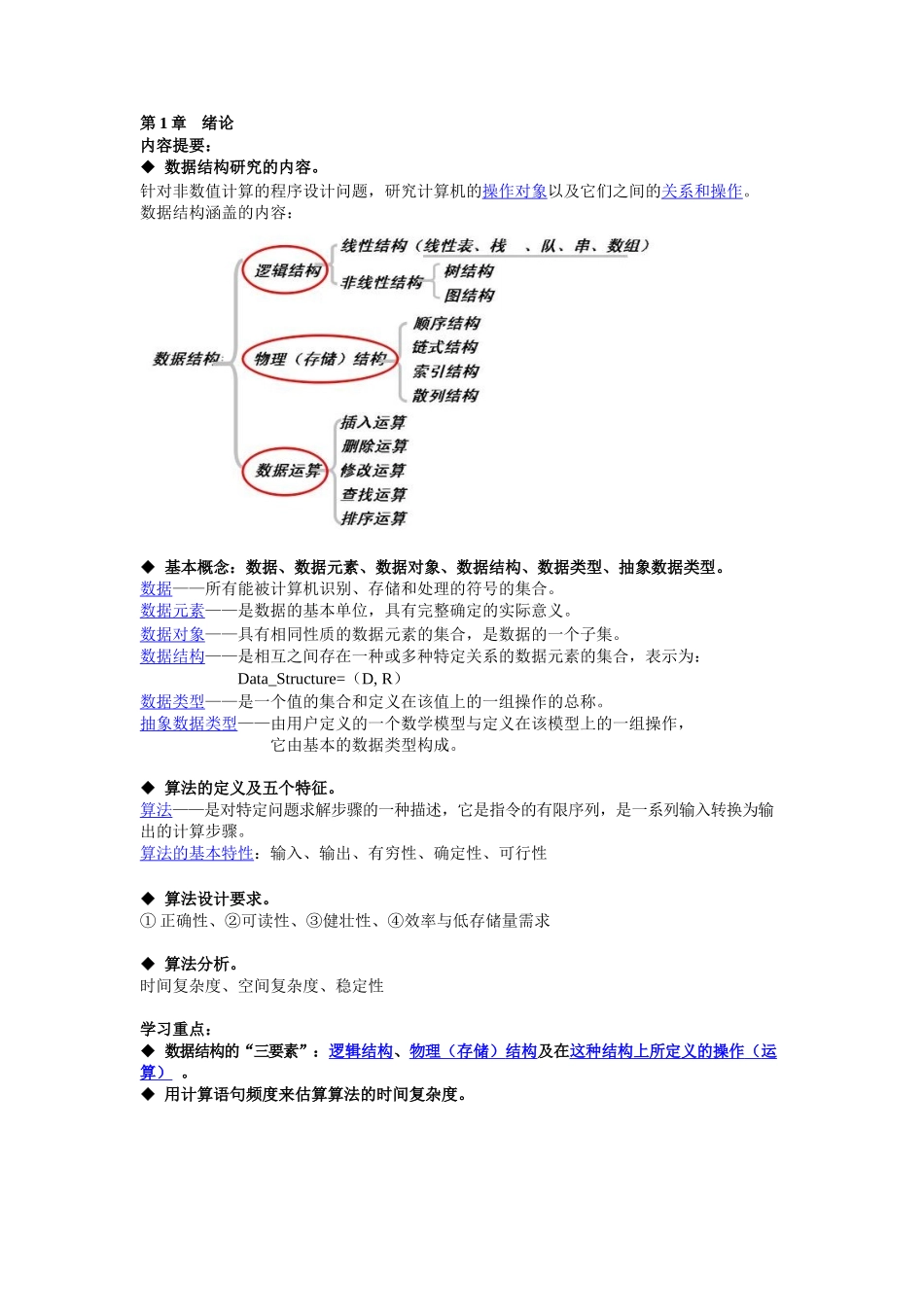 数据结构知识点全面总结—精华版.docx_第1页