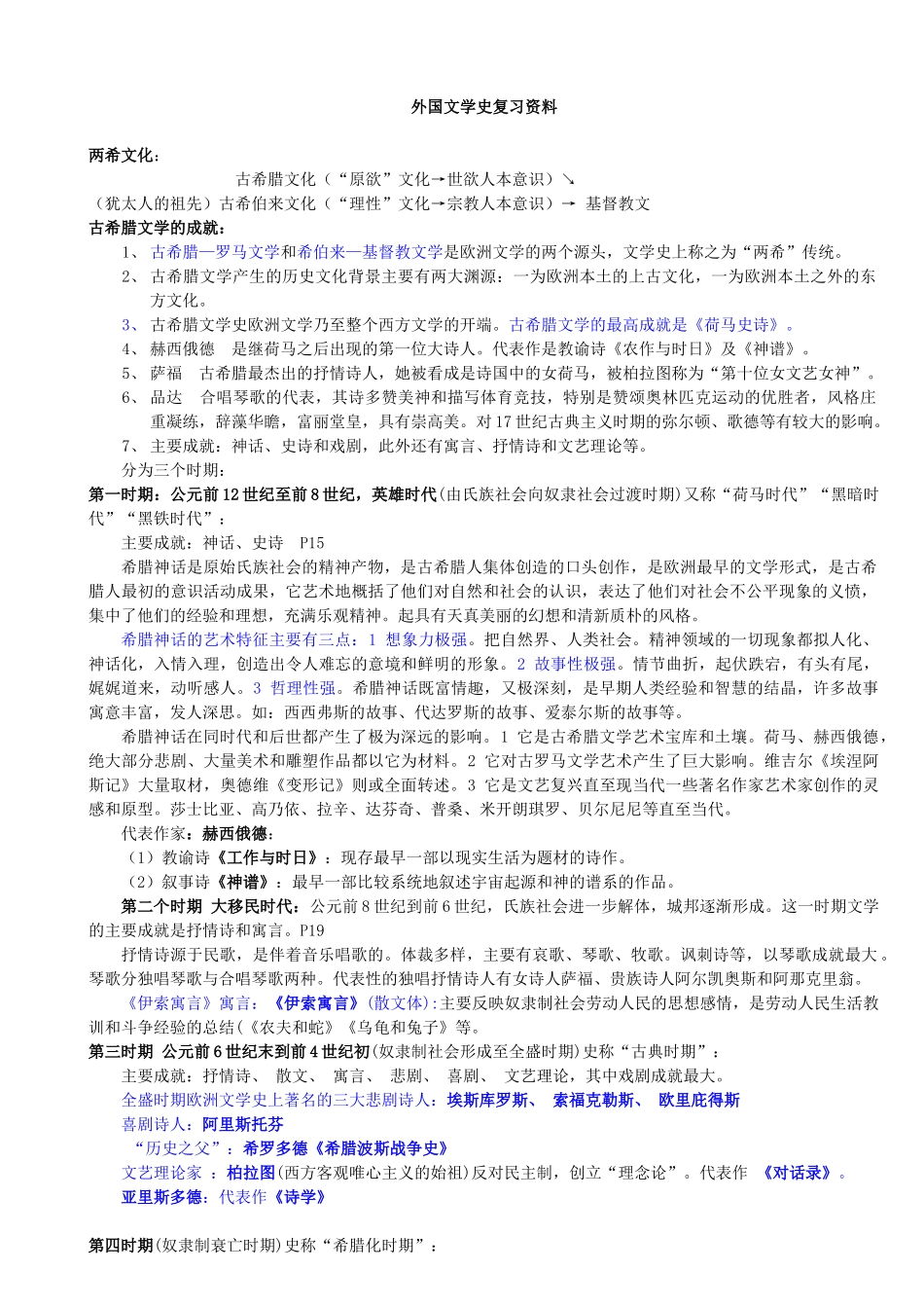 外国文学史复习资料--总汇.doc_第1页