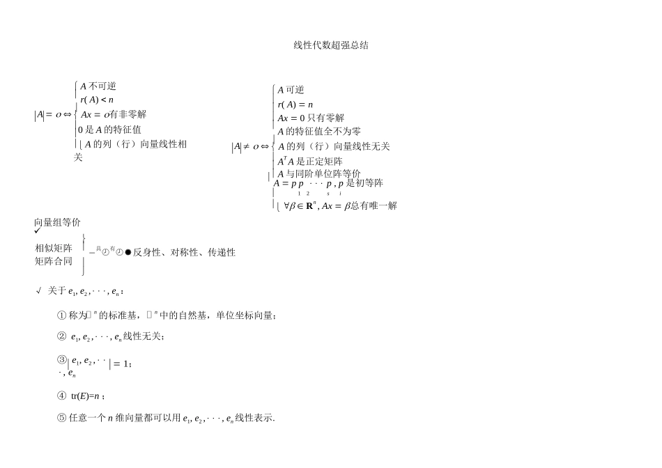 线性代数超强的总结 .docx_第1页