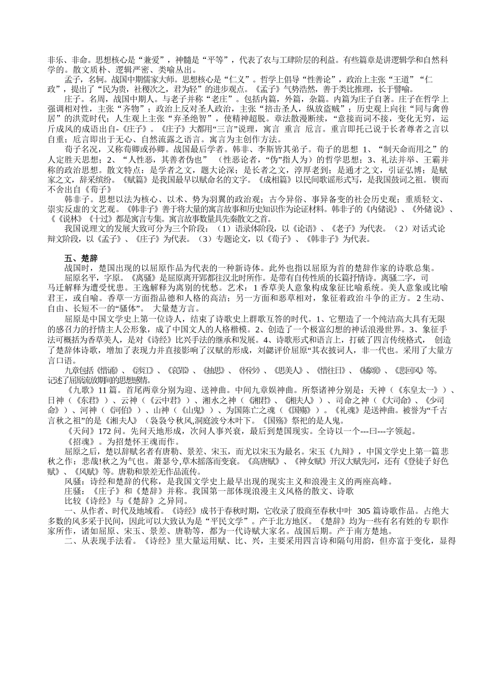 中国古代文学史学习要点(精心整理-考前必背).docx_第2页