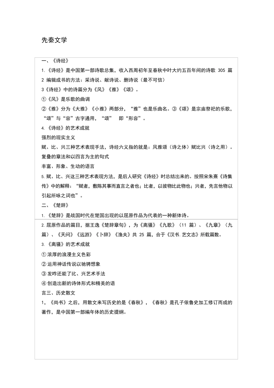 中国古代文学知识点整理.docx_第1页