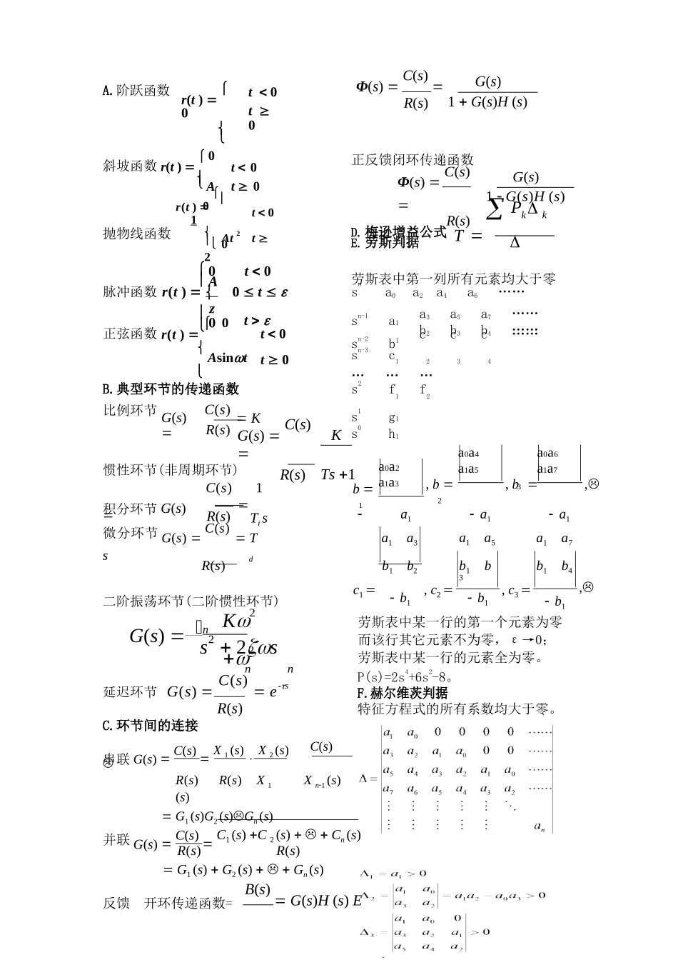 自动控制原理重要公式.docx_第1页