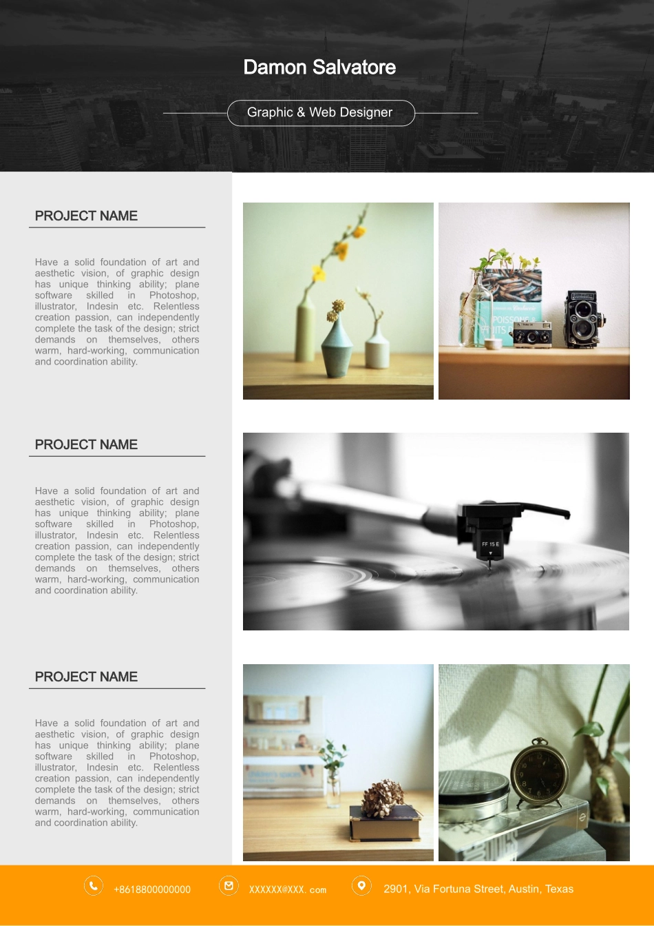 2025简历模版:3页式欧美风格精致英文简历(双色可选).doc_第2页