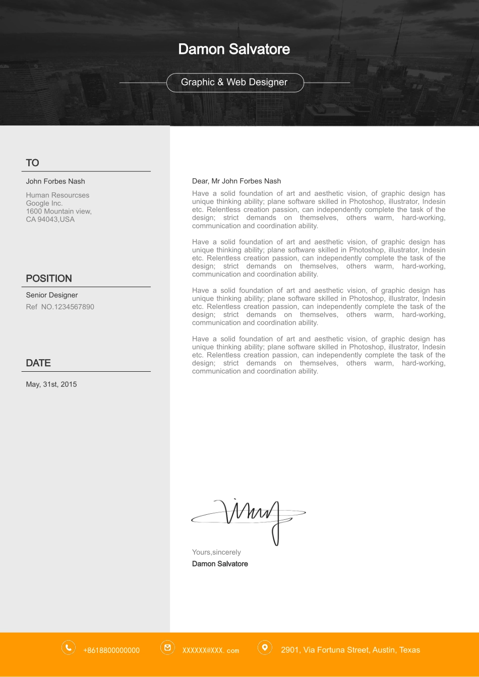 2025简历模版:3页式欧美风格精致英文简历(双色可选).doc_第3页