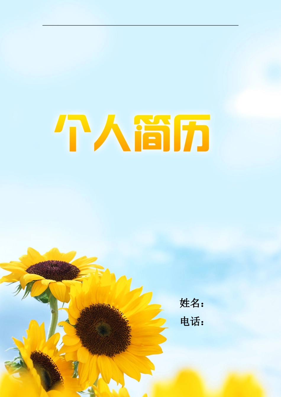 2025简历模版：8) 绚丽简历模板.doc_第1页