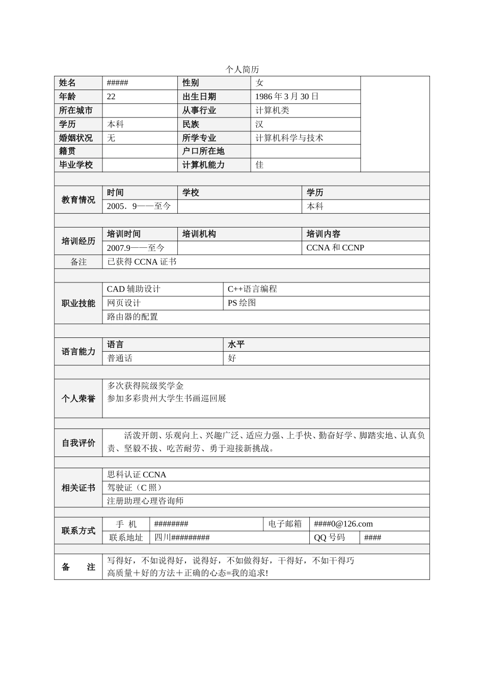 2025简历模版:058.简明简历_表格式_适用于应届生_1页式_无内容_无封面.doc_第1页