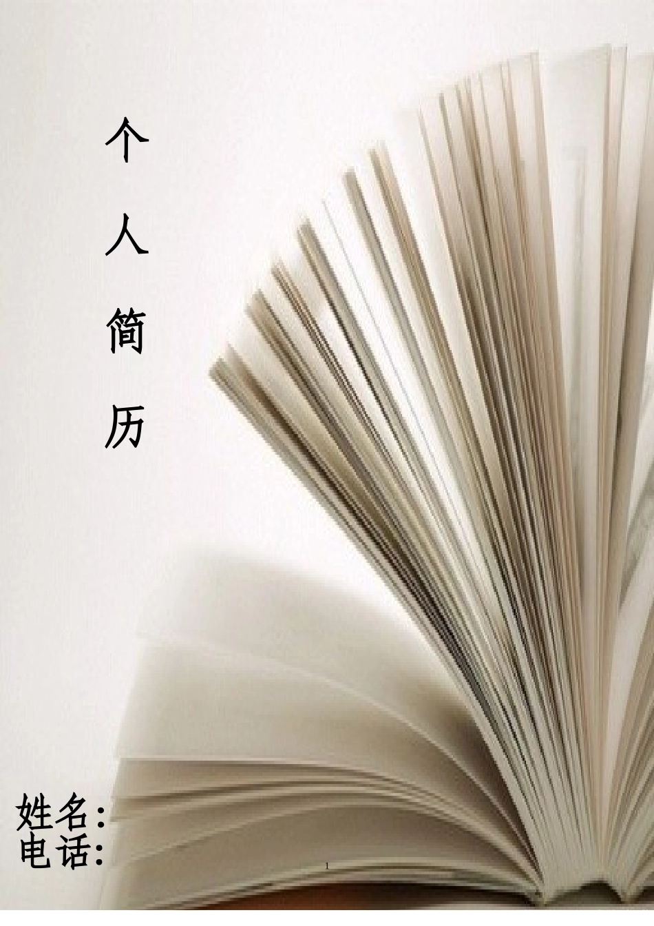 2025简历模版：137.书香净白_表格式_适用于应届生_1页式_无内容_有封面.doc_第1页