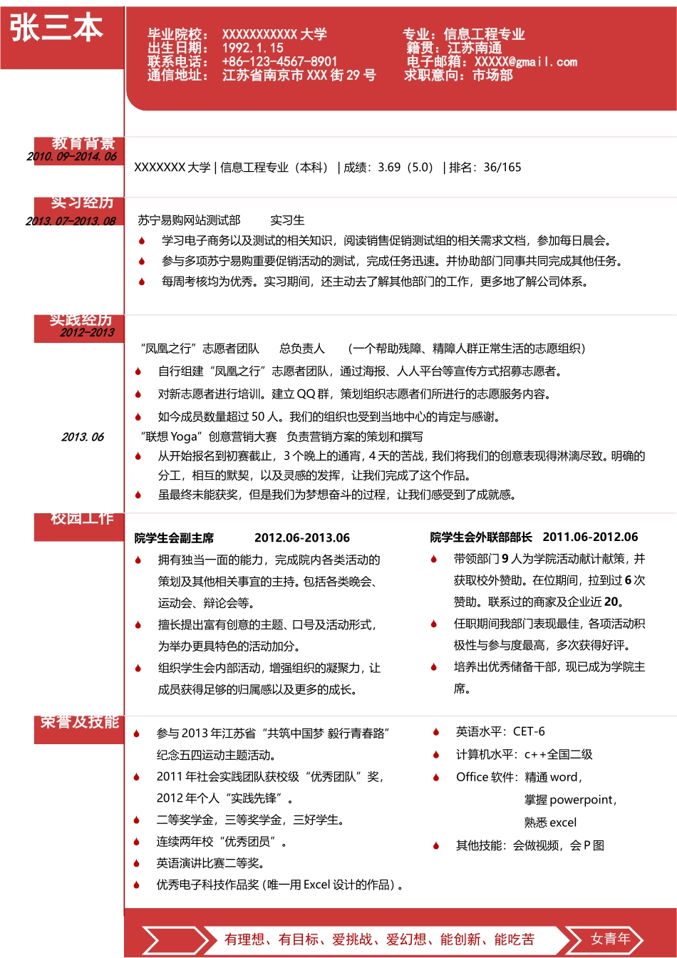 2025简历模版：a001-201403.红白色_罗列式_适用于应届生_1页式_无内容_无封面.doc.doc_第1页