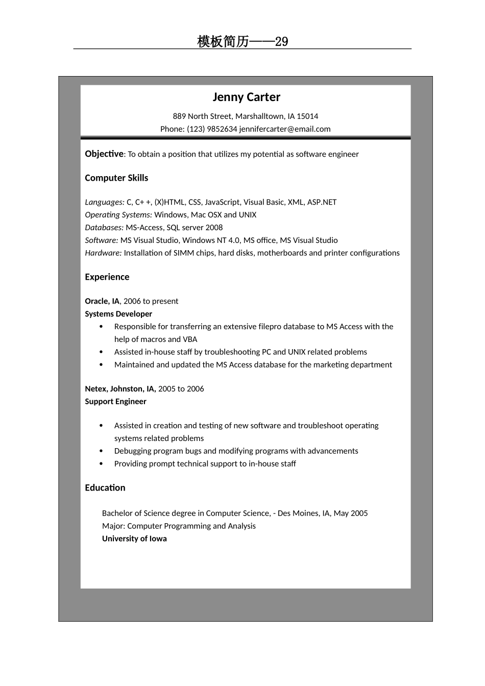 2025简历模版：模板简历29.doc_第1页