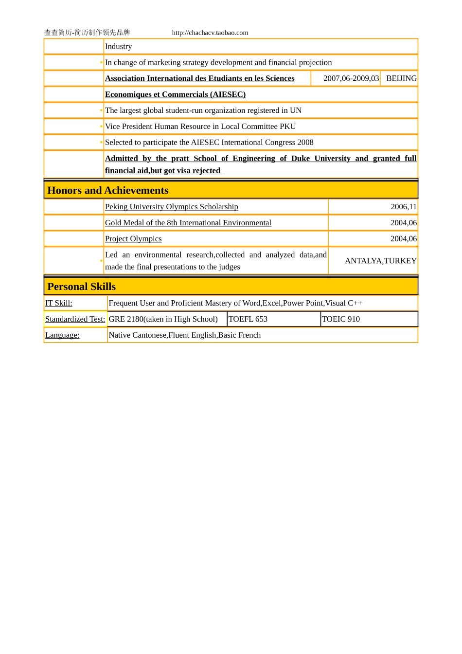 2025简历模版：英文简历模板 (23).doc_第2页