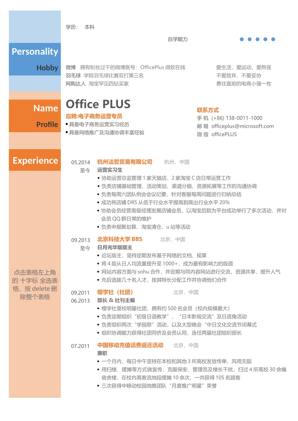 2025简历模版：运营专员简历模板.docx_第3页