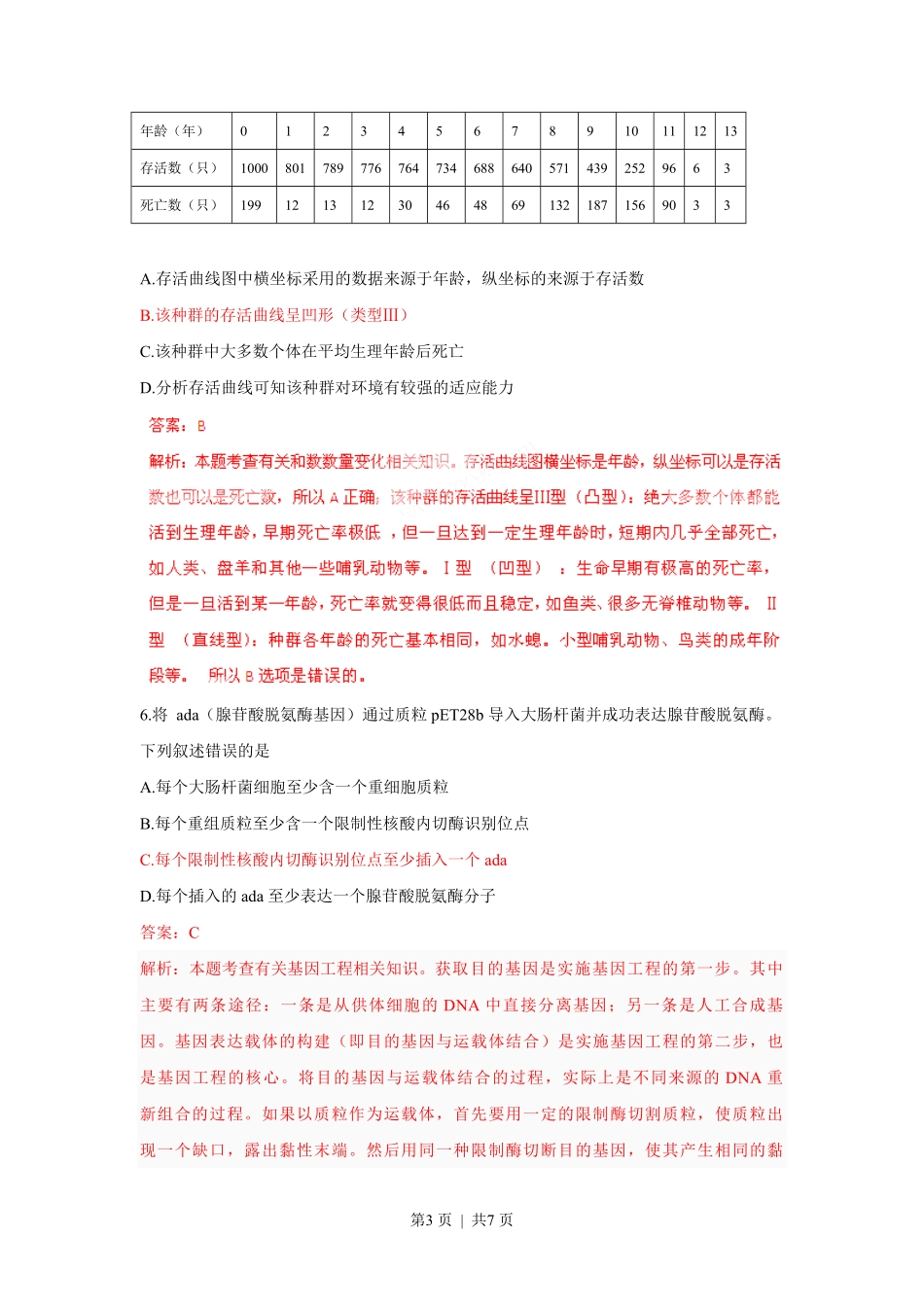 2011年高考生物试卷(浙江)(解析卷).pdf_第3页