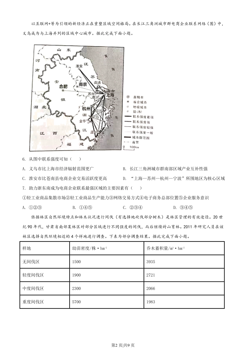 2021年高考地理试卷(辽宁)(空白卷).pdf_第2页
