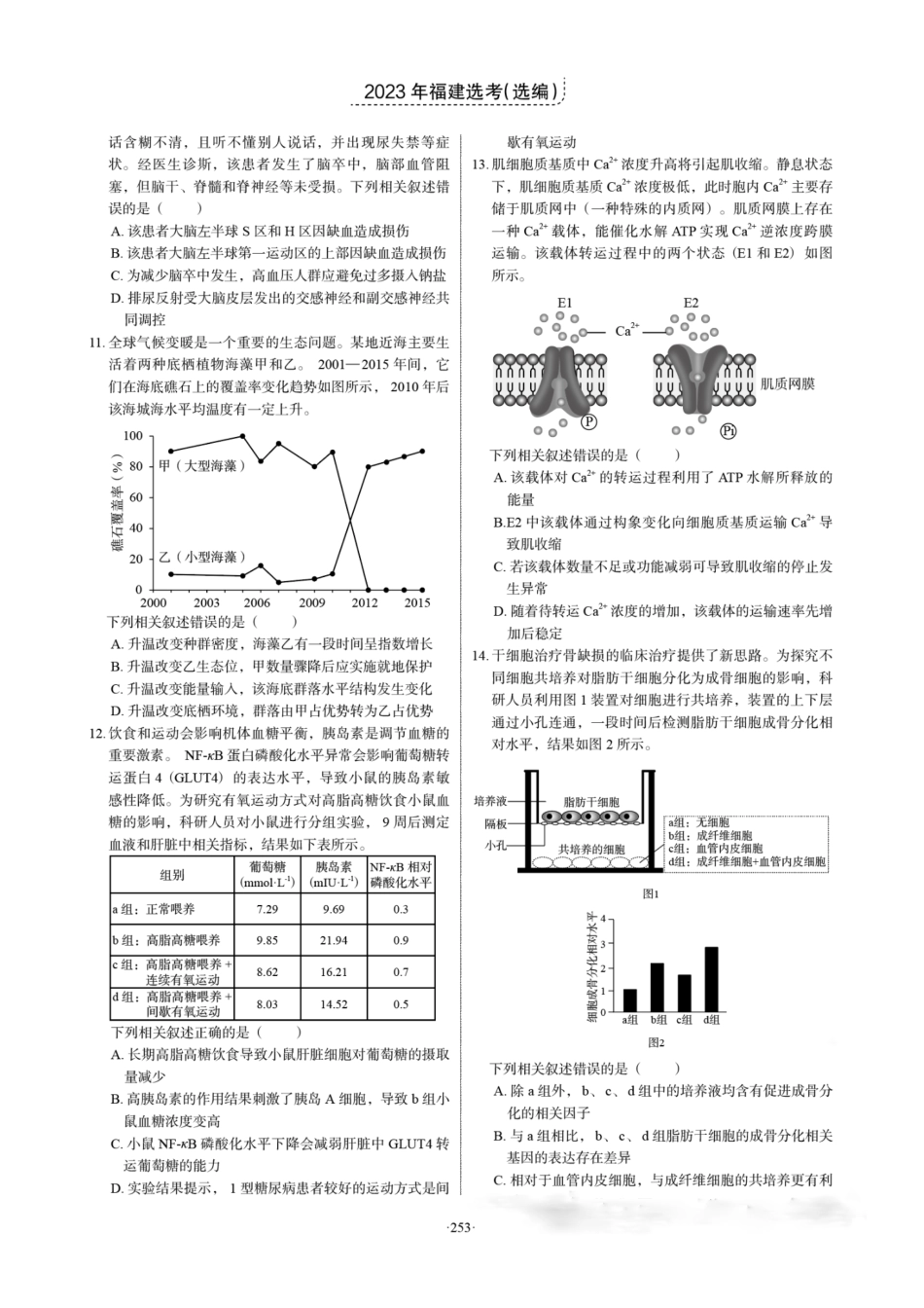 2023年高考生物试卷(福建)(答案卷).pdf_第2页