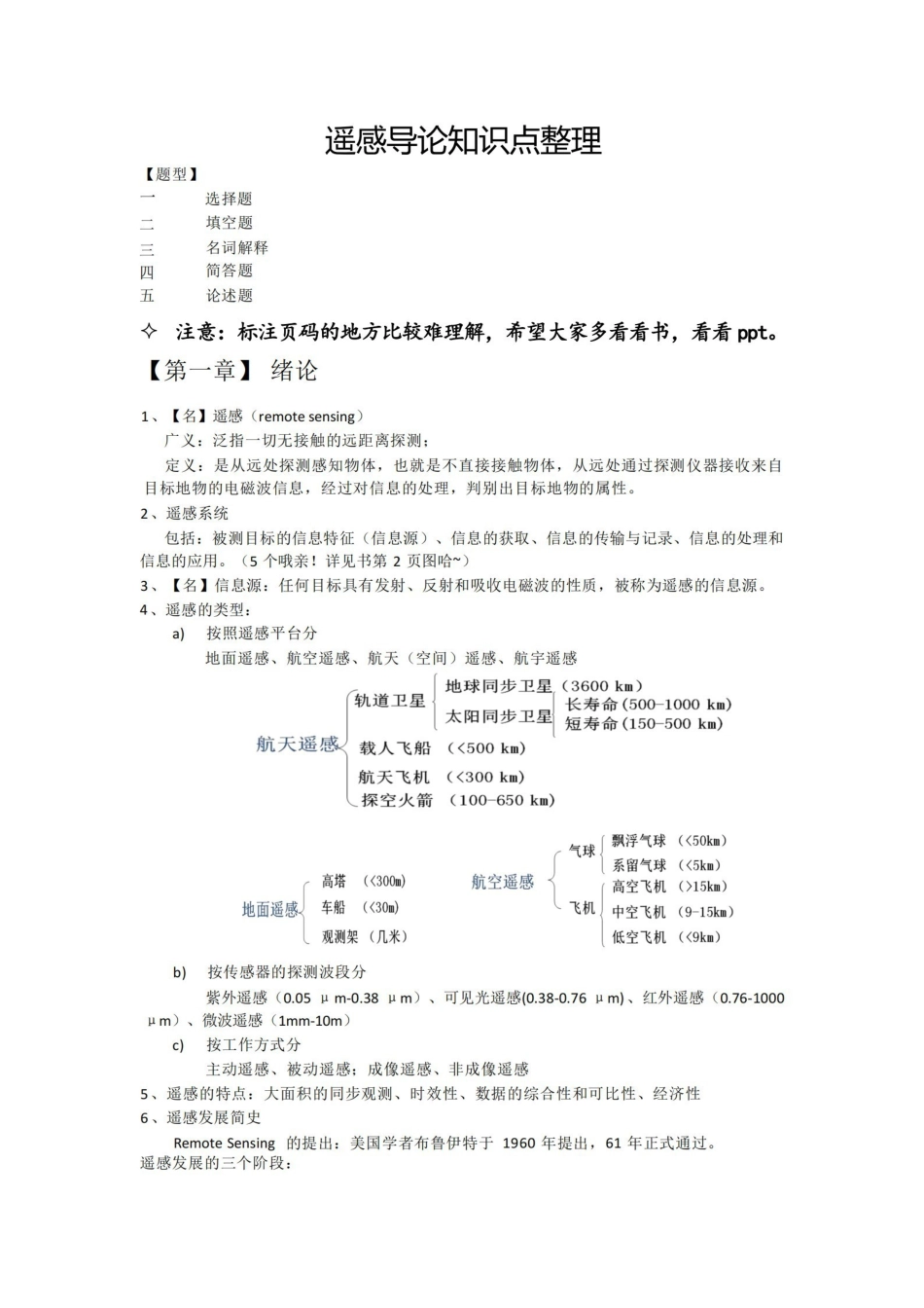 (完整版)遥感导论知识点整理(梅安新版).pdf_第1页