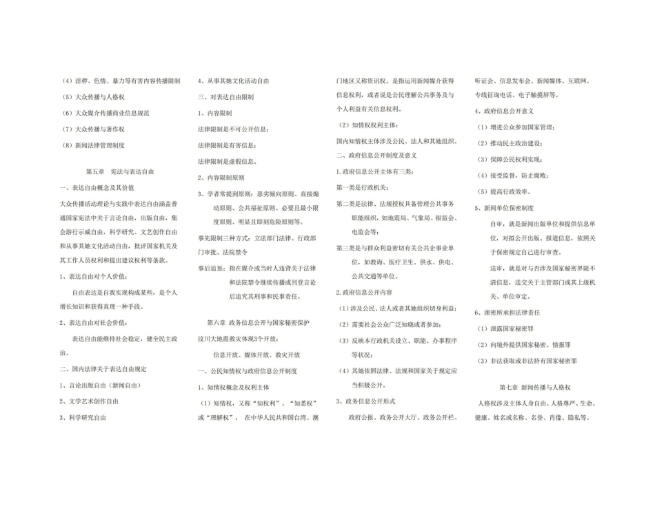 《新闻传播伦理与法规》重点考点版.pdf_第3页