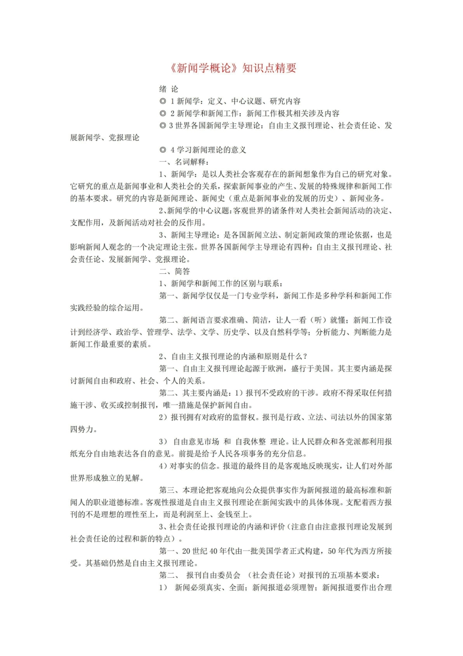 《新闻学概论》知识点精要.pdf_第1页