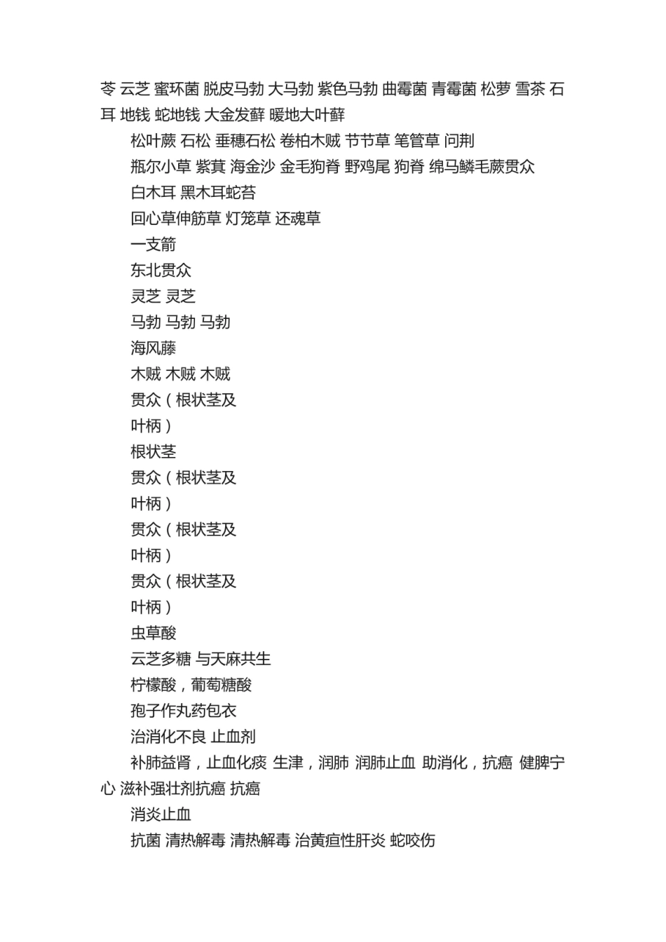 《药用植物学》常见药物及功效.pdf_第2页