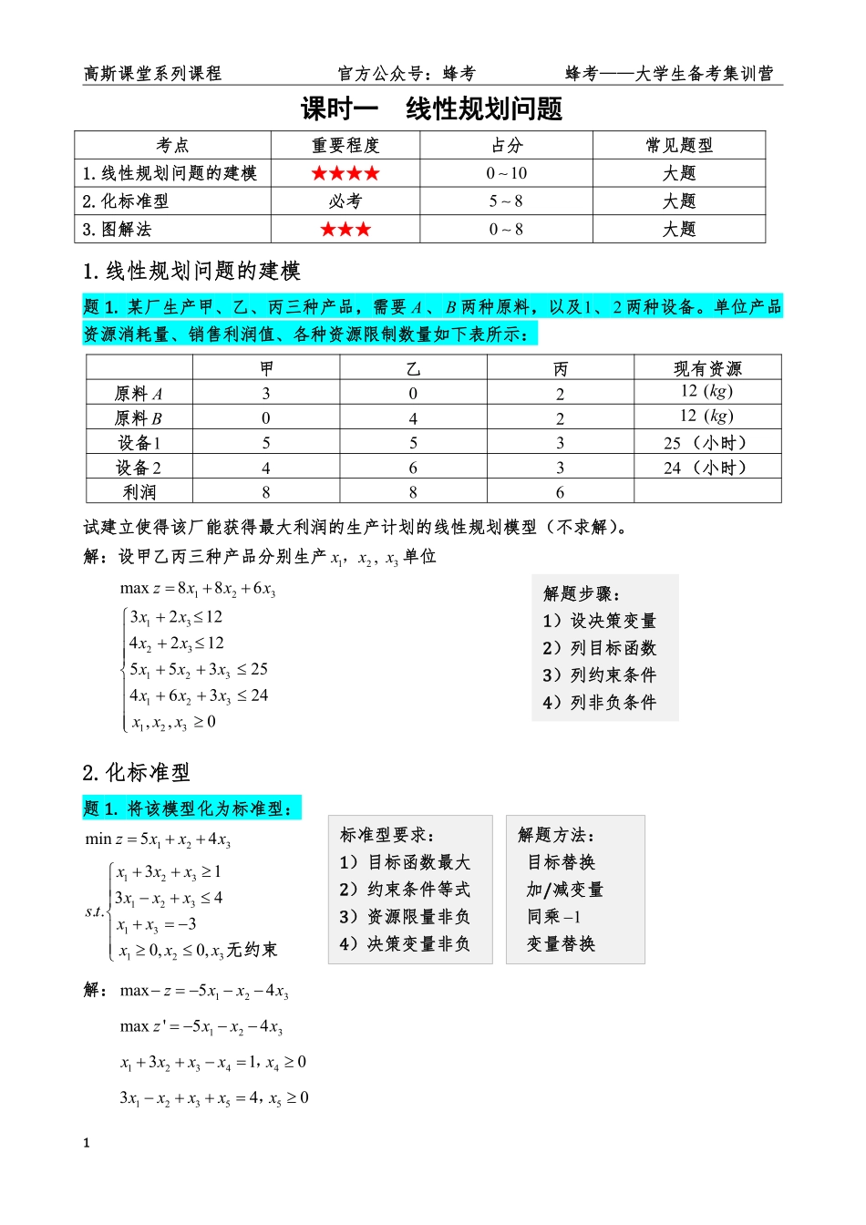 《运筹学》讲义笔记【高斯课堂】.pdf_第2页