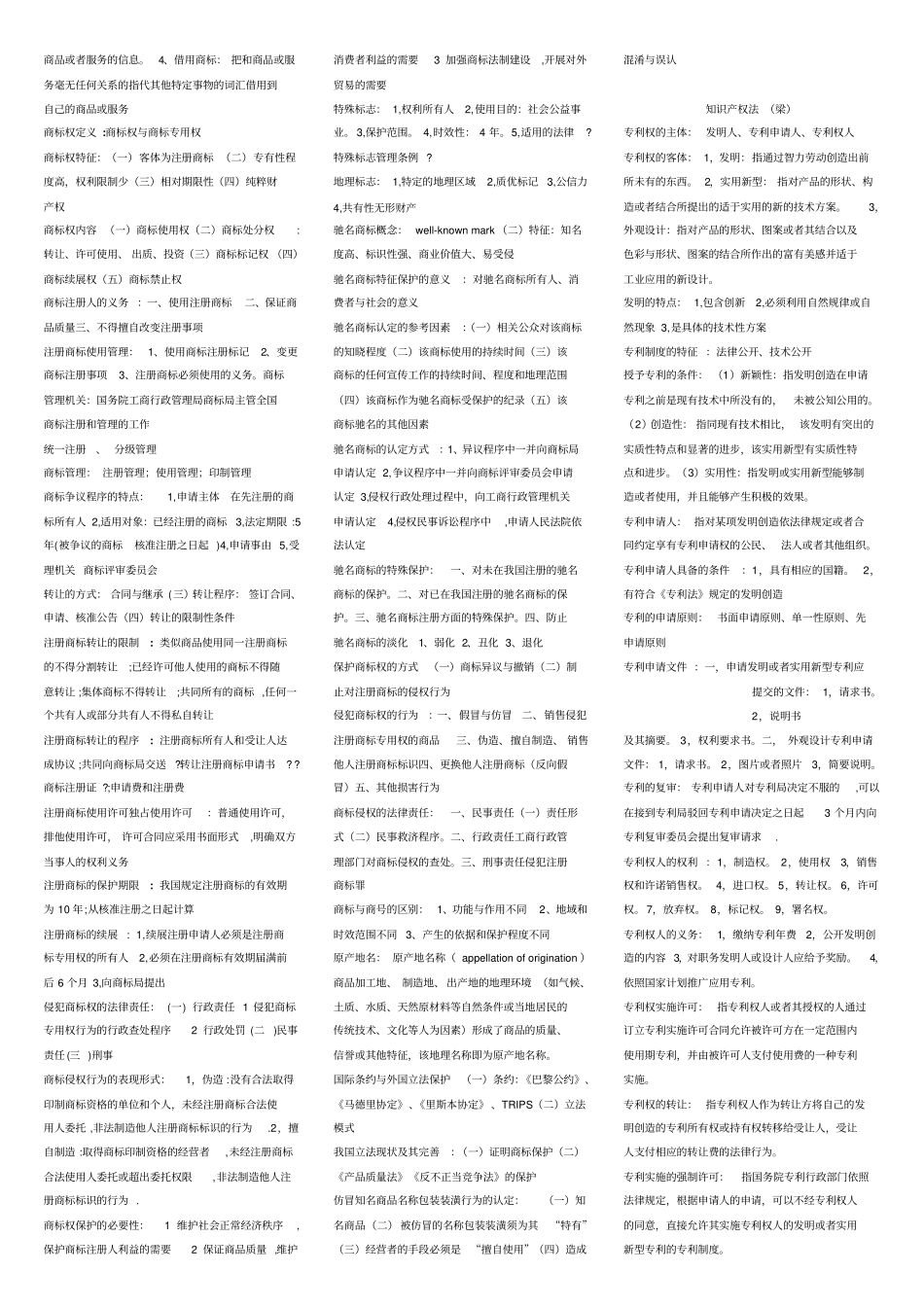 《知识产权法》重点总结知识点【4页】.pdf_第3页