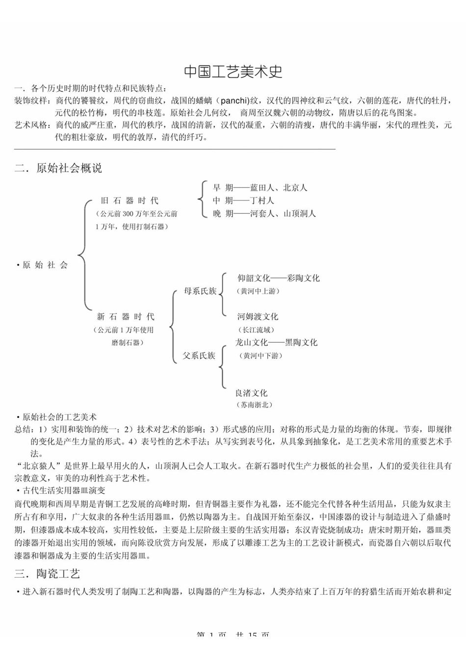 《中国工艺美术史》田自秉 考研复习资料 .pdf_第1页