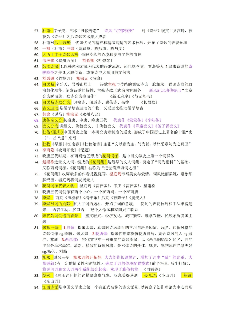 《中国古代文学史》-知识点整理.pdf_第3页