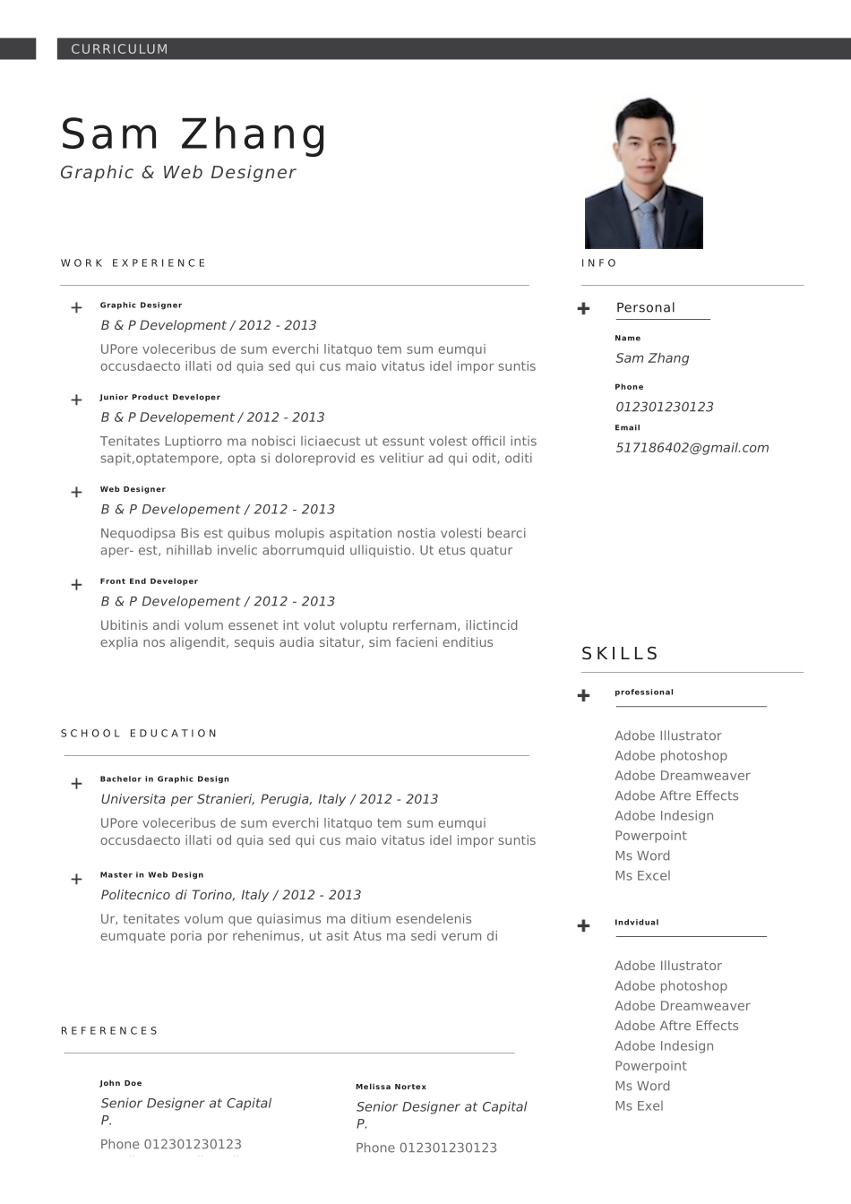 简历模板：3中英文对照简历 (81).docx_第2页