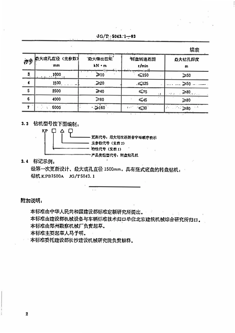 JGT5043.1-1993 转盘钻孔机 分类.pdf_第2页