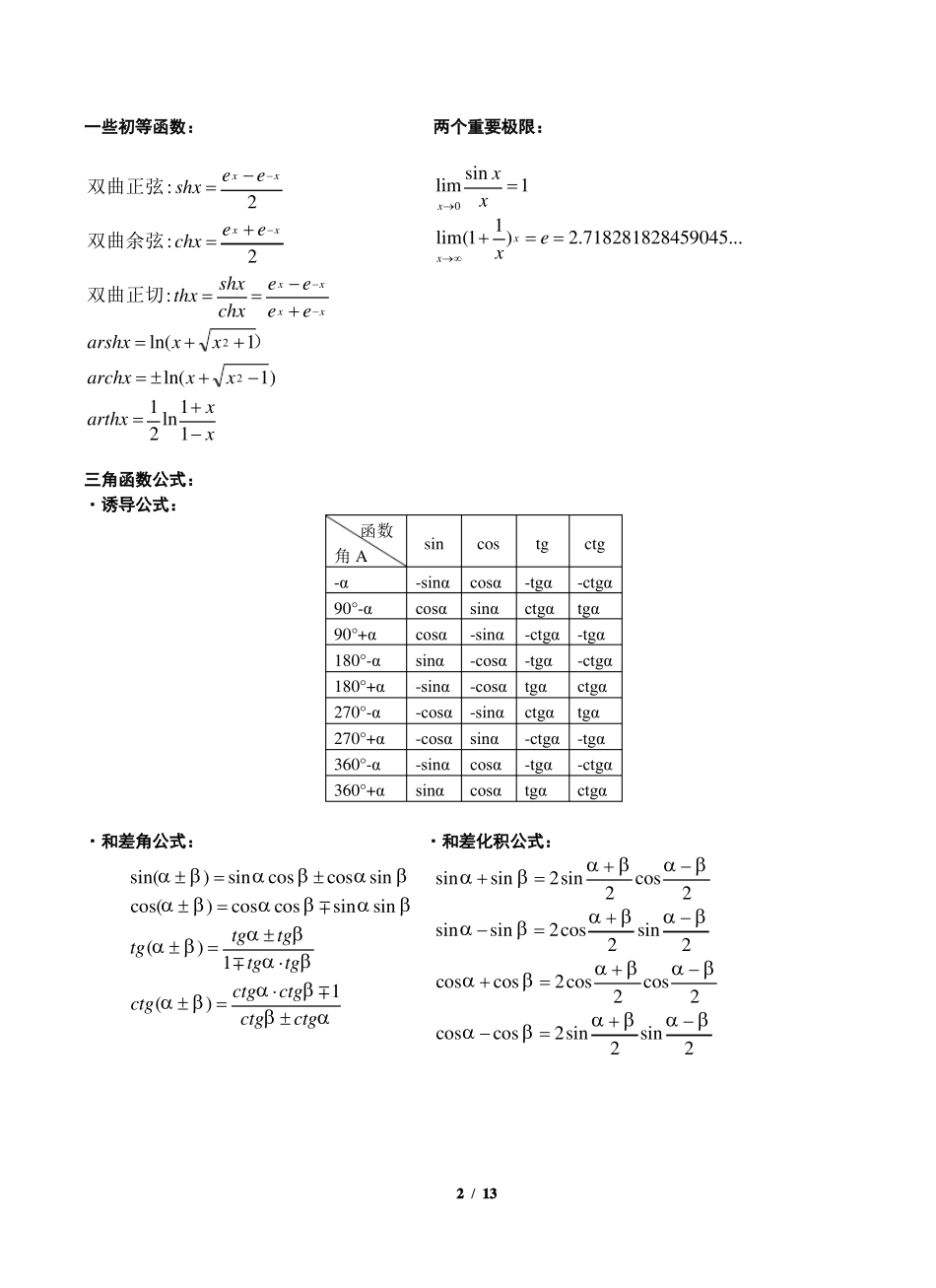 《高等数学》考研高等数学知识点总结.pdf_第2页
