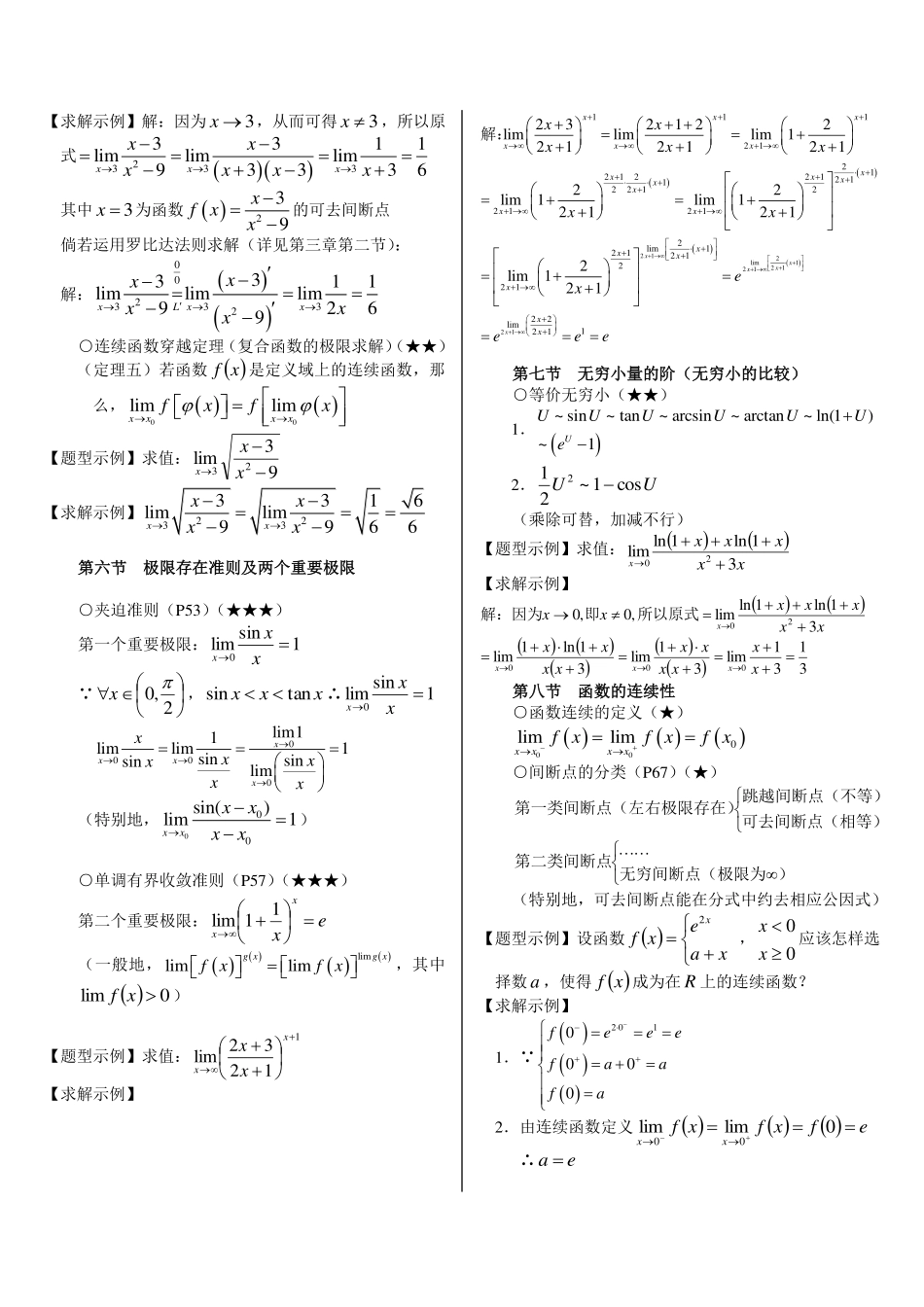 《高等数学》上册重要知识点(另一版本).pdf_第2页